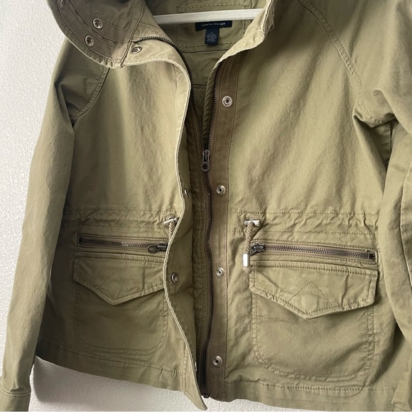 Tommy Hilfiger Olive Green Canvas Preppy,Military, Utility Jacket/Coat Size M - Picture 5 of 16